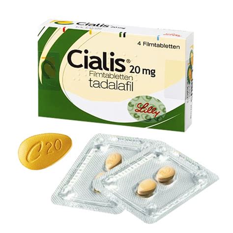 Cialis 20 Mg Tadalafil 4 Film Coated Tablets