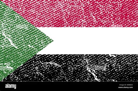 bandera de sudán antiguo con textura ilustración vectorial imagen vector de stock alamy