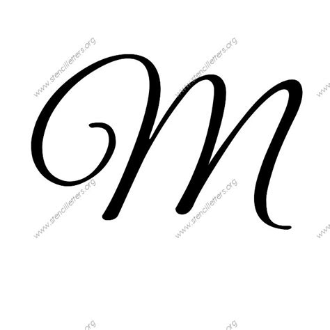 Elegant Calligraphy Uppercase And Lowercase Letter Stencils A Z 14 To 12