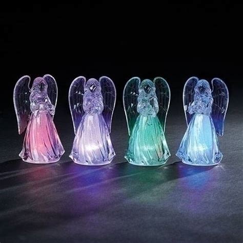 425 Led Colorful Acrylic Angel Figurines Sold Each