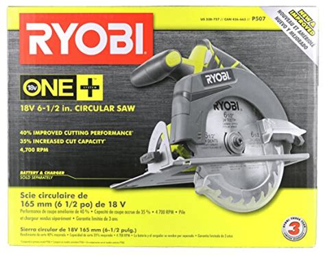 Ryobi P507 One 18v Lithium Ion Cordless 6 12 Inch 4700 Rpm Circular