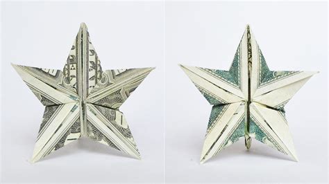 Money Star Origami Dollar Tutorial Diy Christmas Decoration Idea T