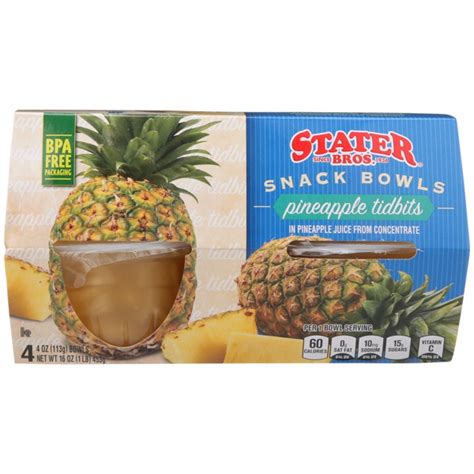 Stater Bros Pineapple Tidbits In Pineapple Juice From Concentrate