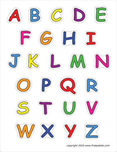 Alphabet Chart Color