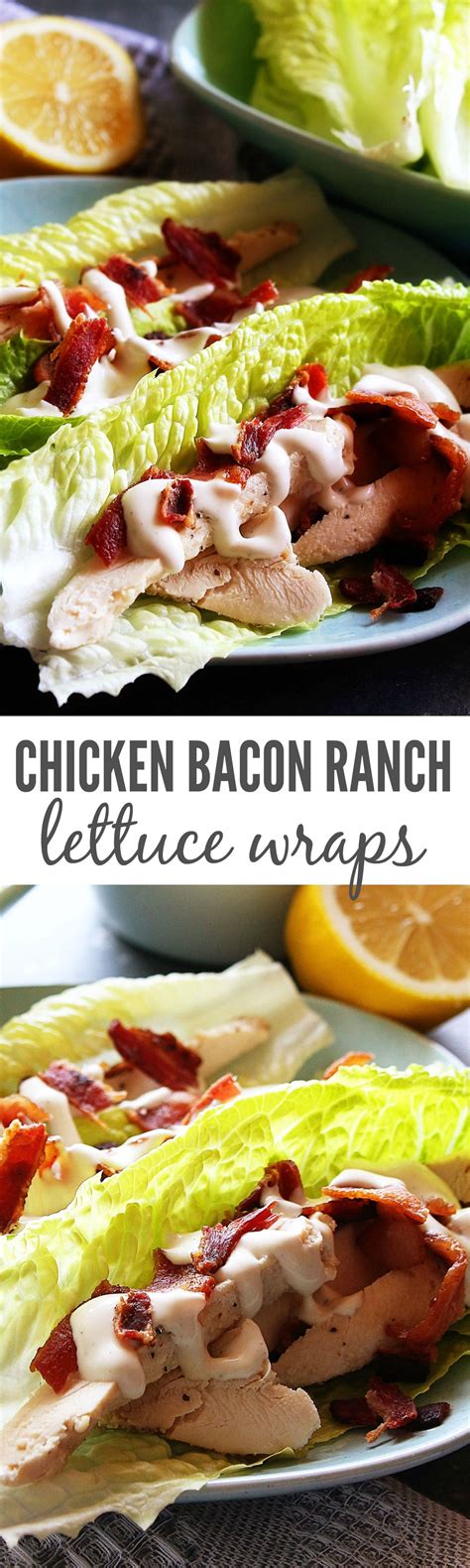 Chicken Bacon Ranch Lettuce Wraps | Chicken bacon, Chicken bacon ranch wrap, Bacon ranch