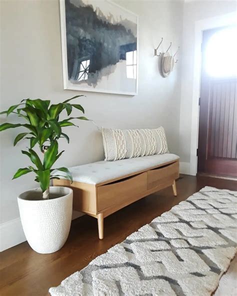 Modern benches for bedrooms can provide extra storage and seating while adding a contemporary style. Culla Oak Bench in 2020 | Oak bench, Mid century modern ...