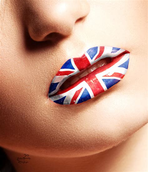 Uk Flag Lipstick On Luscious Lips By Indigoravenlily On Deviantart