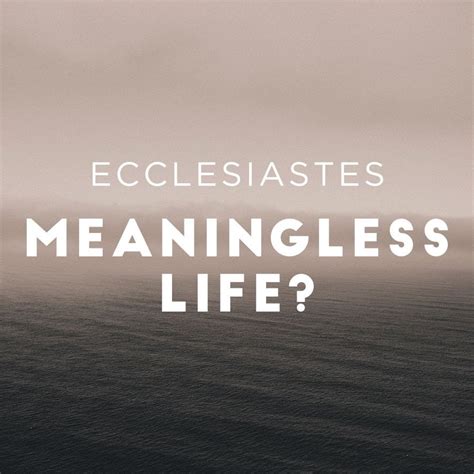 Meaningless Life 11 Ways Of The Wise Ecclesiastes 71 14 Realfaith
