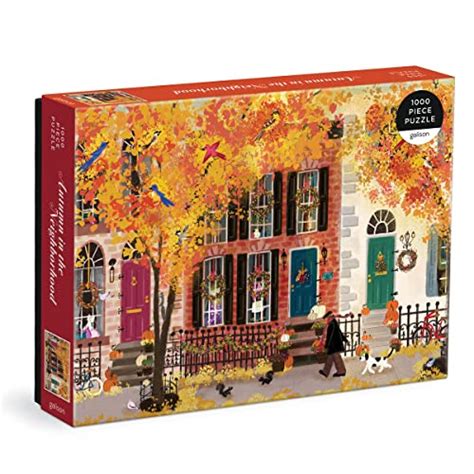 Autumn In The Neighborhood 1000 Piece Puzzle From Galison 27 X 20