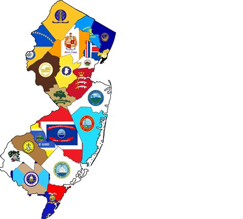 A County Flag Map Of New Jersey Usa Vexillology