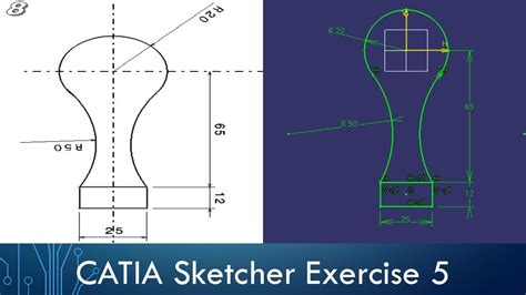 Catia Sketcher Exercise Sketch 5 Youtube