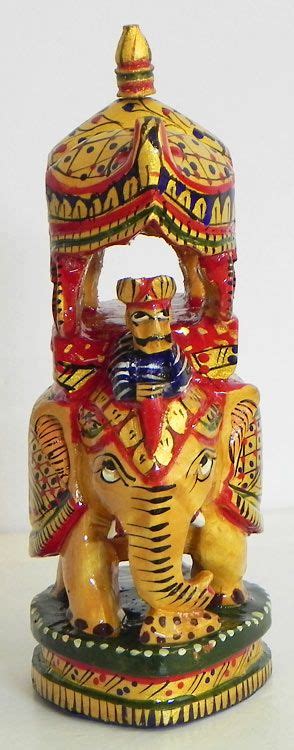 Mahut und elefant arbeiten soweit möglich jahrzehntelang zusammen. Wooden Royal Elephant with Howdah and Mahut (Showpiece ...
