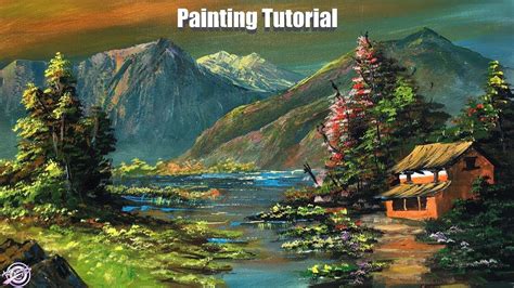Beautiful Lakeside Scenery Painting Acrylic Painting