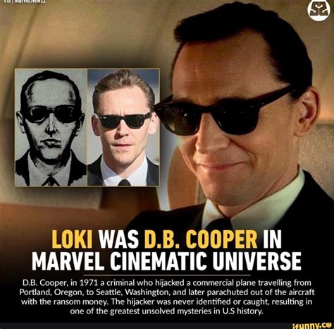 Loki Was Db Cooper In Marvel Cinematic Universe Db Cooper In 1971
