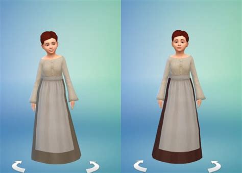 History Lovers Sims Blog Medieval Peasants Dress For Girls Sims 4