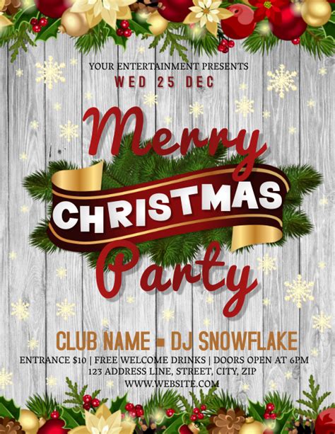 Christmas Party Event Flyer Template Postermywall