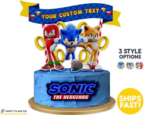 Sonic The Hedgehog Cake Toppertails Knuckles Amy Etsy Sonic Cake