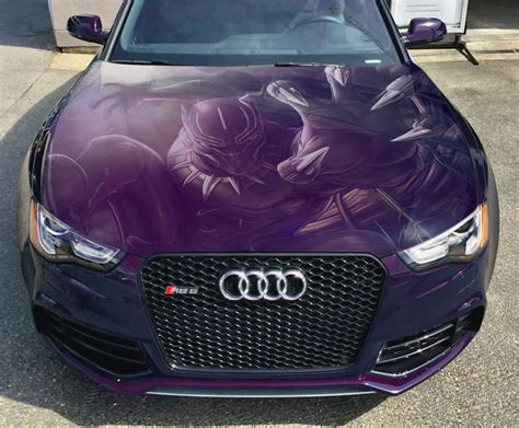 Vinyl Car Hood Wrap Full Color Graphics Decal Black Panther Etsy