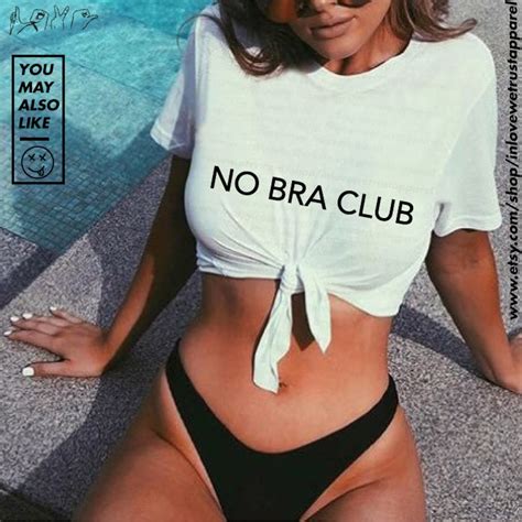 No Bra Club Crop Hoodie Etsy