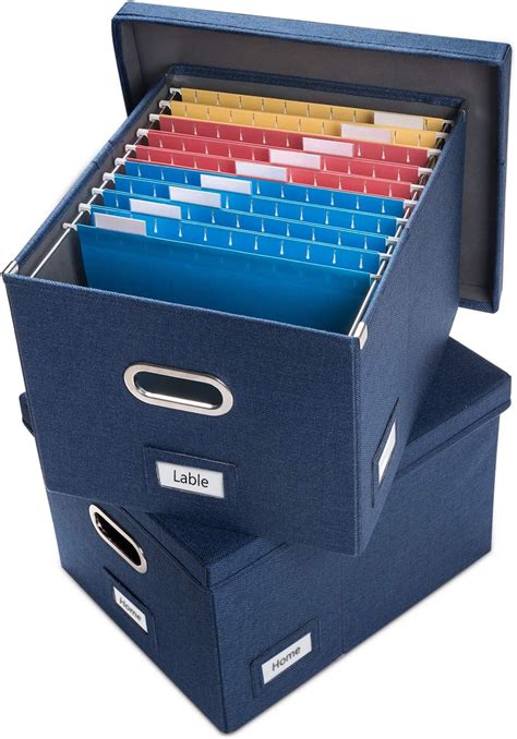 Prandom File Organizer Box Set Of 2 Collapsible