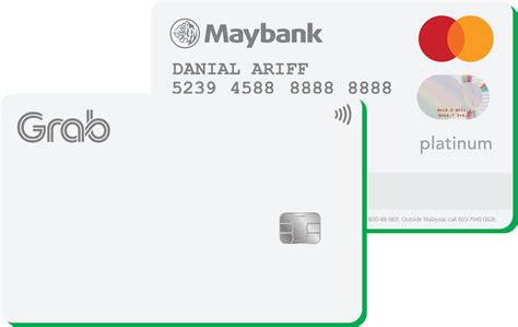 Catch maybank's credit card promotions. Maybank Grab Mastercard Platinum Credit Card (White)