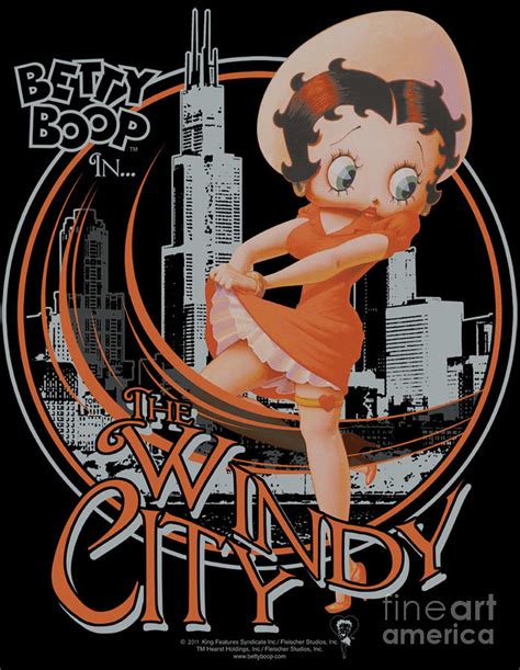 Betty Boop The Windy City Digital Art By Debra Smart