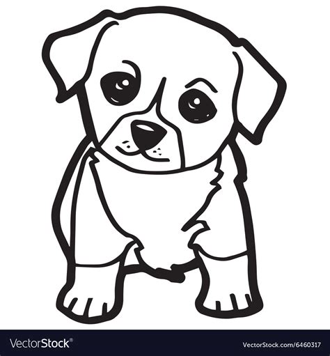 Cartoon Dog Coloring Page Royalty Free Vector Image