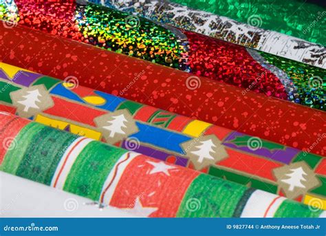 Holiday T Wrap Papers Stock Photo Image Of Christmas 9827744