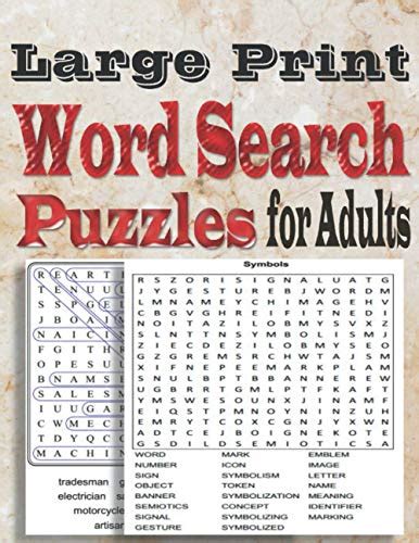 Large Print Word Search Puzzles For Adults Word Search Book With A