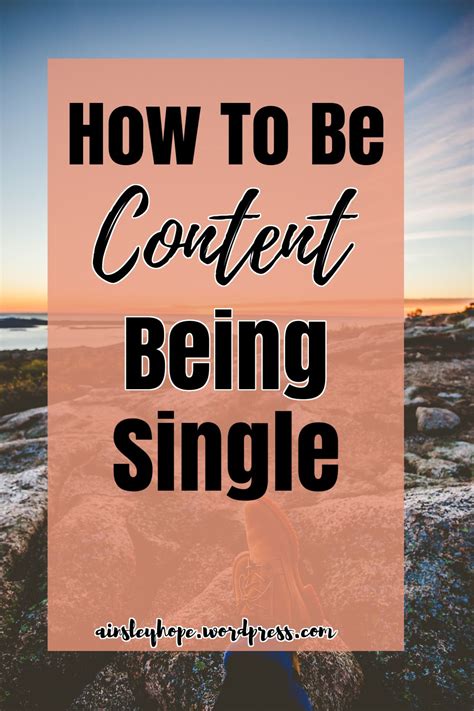 How to be Content Being Single | Single christian, Single ...