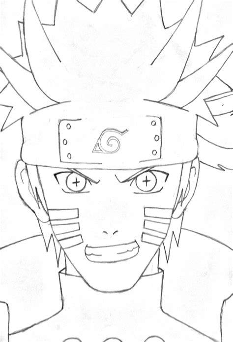 Uzumaki Naruto Sage Of Six Paths Clear Drawing By Izzatasyraf On