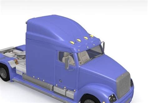 Semi Truck Head Vehicle 3d Model Max 123free3dmodels
