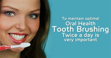 To Maintain Optimal Oralhealth Tooth Brushing Twice A Day Is Very Important To Maintain