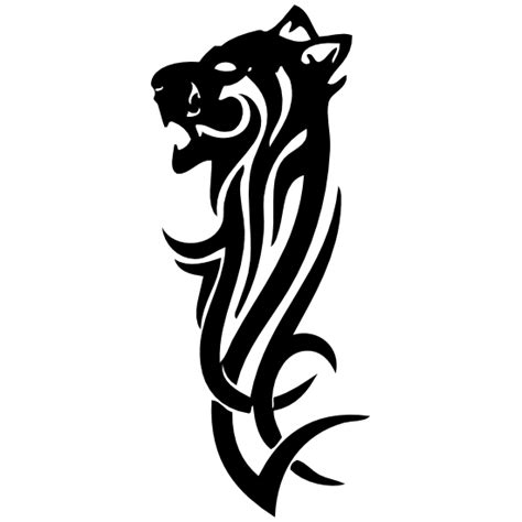 Isolated Panther Head Tribal Tattoo Vector Stock Vector Clipart Me