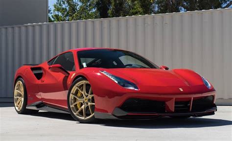 Gosh blu swaters is a incredible colour, it's a metallic blu which is darker than blutdf but lighter than blu pozzi cuio interior… @tgspots on instagram: Novitec Ferrari 488 GTB on Gold Wheels