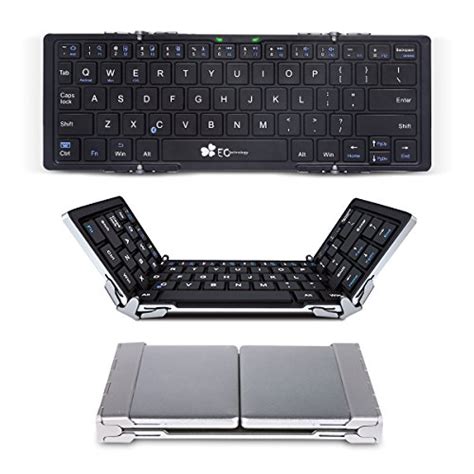 Ec Technology Foldable Bluetooth Keyboard Ultra Slim Portable Wireless