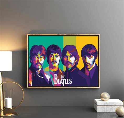 The Beatles Canvas Rolls Pop Art Unframed Canvas Minimalist Etsy