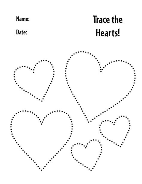 Free Heart Worksheets For Preschool ⋆ The Hollydog Blog