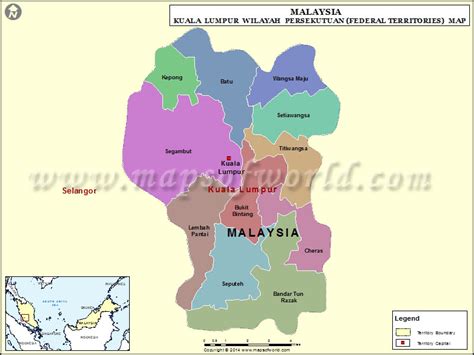 Kuala Lumpur Map Map Of Kuala Lumpur State Malaysia