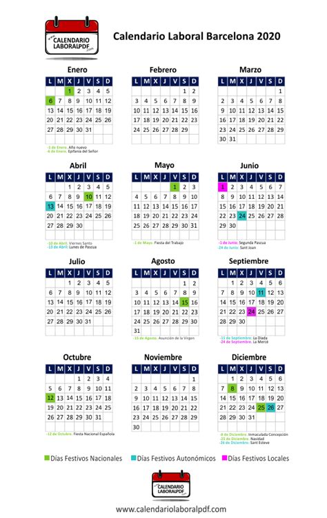 Calendario Laboral 2021 Barcelona Calendario 2021