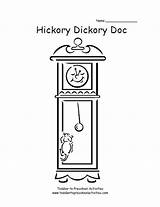Hickory Dickory Coloring Dock sketch template