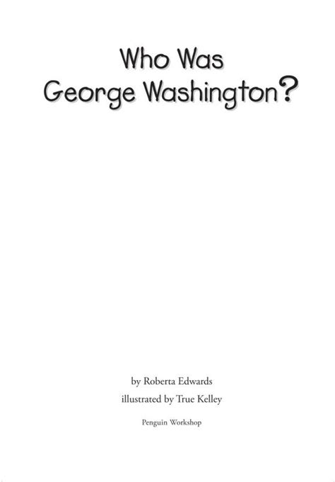Who Was George Washington By Roberta Edwards And Who Hq 9780448448923