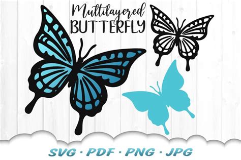 Butterfly SVG | Layered Butterfly SVG | Butterfly Clipart