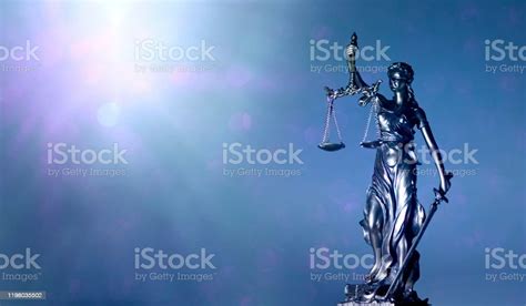 Lady Justice Or Justitia Blindfolded Figurine Holding Balance Scales