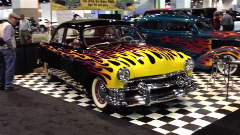 Flame Paint Job On Classic Hot Rod At Auto Show Youtube