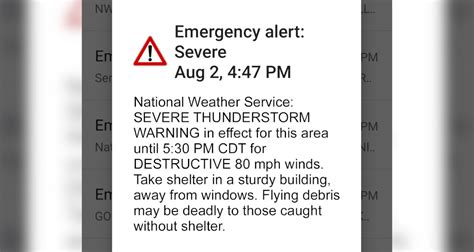 Nws Destructive Severe Thunderstorm Category To Trigger Wireless