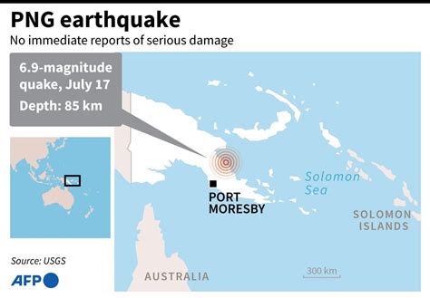 69 Magnitude Quake Hits Papua New Guinea