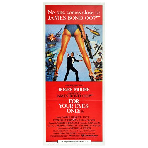 Original Vintage James Bond Poster For Your Eyes Only Legs Campaign Film Art For Sale At StDibs