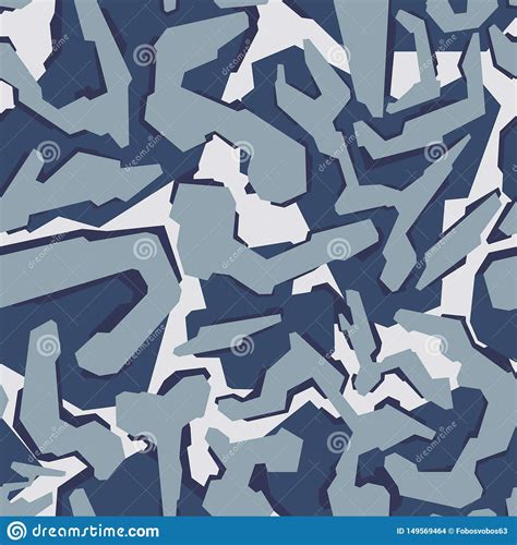 Abstract Camouflage Seamless Pattern Vector Geometric Camo Background