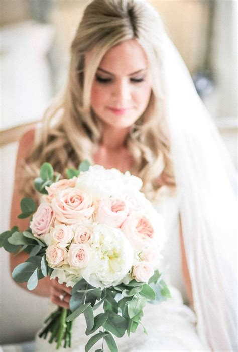 Beautiful Luxury Blush Pink Rose And White Peony Bouquet At Middleton